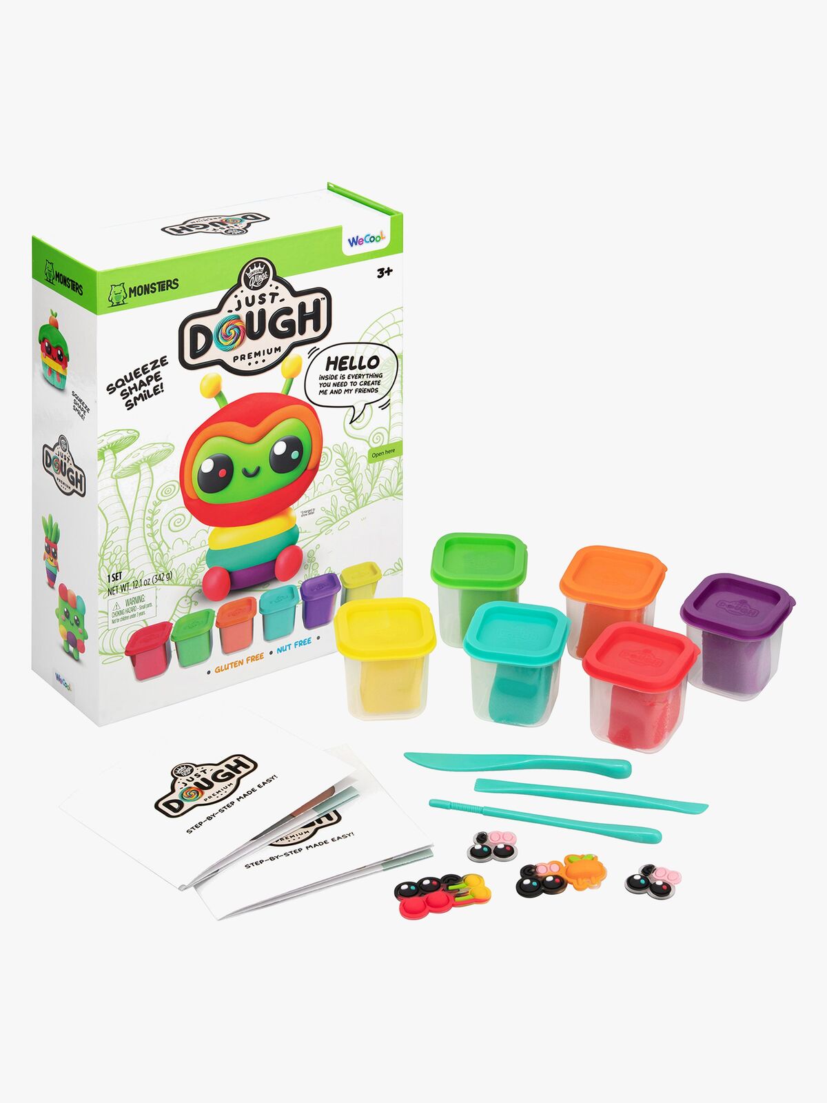 Just Dough Muovailuvaha Alieni 57 g, 6-pack