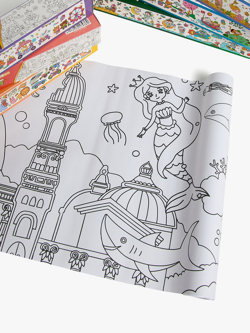 Fippla Liitä & Piirrä Värityspaperirullat 6 Kpl