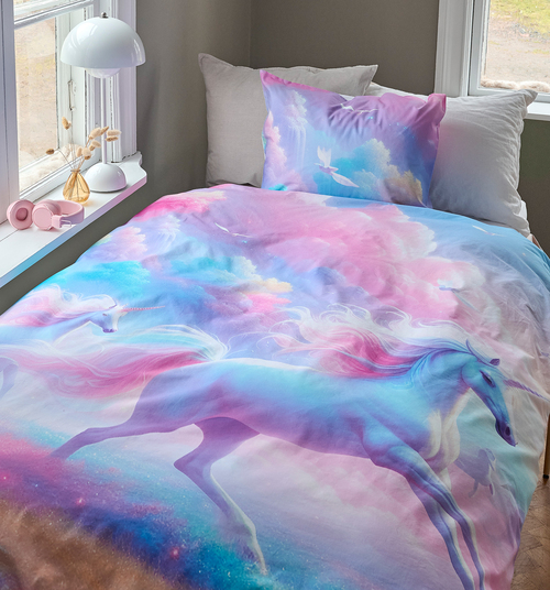 Borganäs Pussilakanasetti Yksisarvinen 150x210