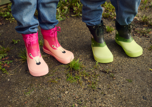 Viking Alv Paw Print Barefoot Kumisaappaat, Light Green/Green