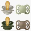 BIBS Supreme Tutti 4-pack Luonnonkumi Koko 1, Sand/Sage/Hunter Green/Dark Oak