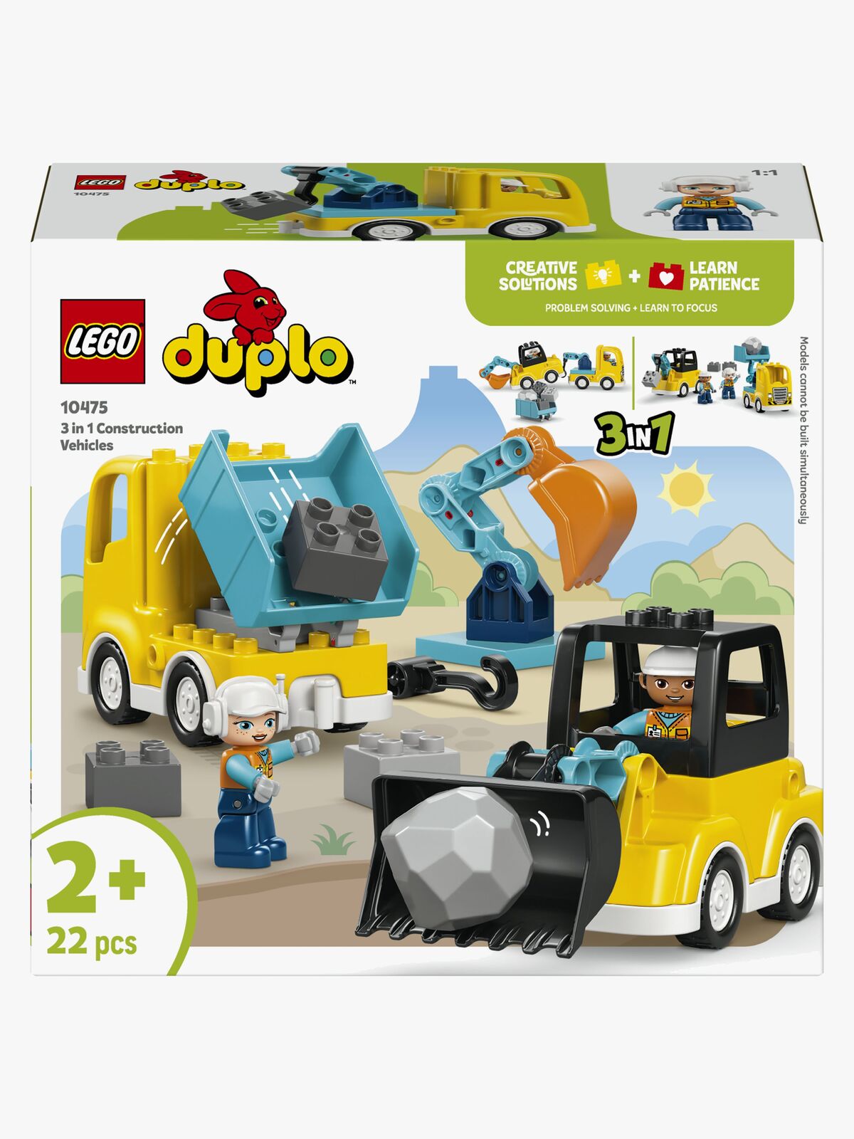 LEGO DUPLO Town 10475 Työmaa-ajoneuvot 3in1