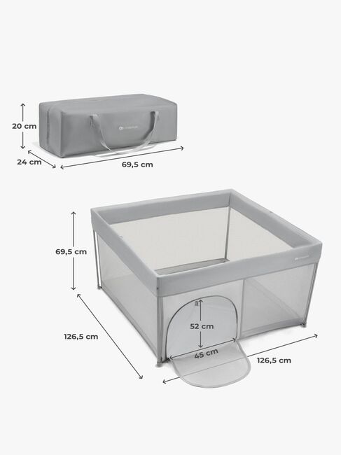 Kinderkraft ZIKI Leikkikehä, Grey