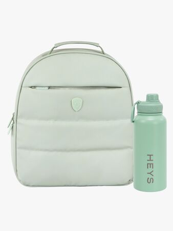 Heys The Puffer Reppu 13L & Teräs Juomapullo 946ml, Sage Green