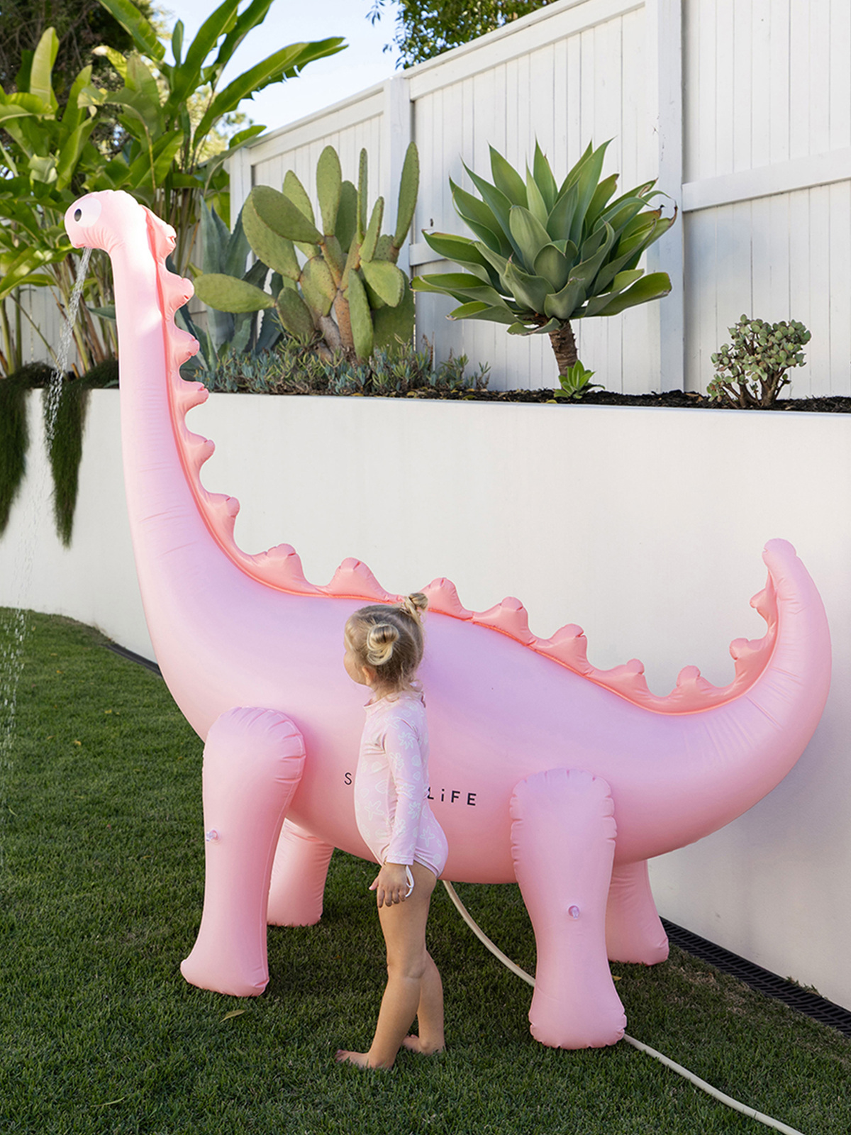 SUNNYLiFE Giant Dino  Puhallettava Sadetin, Into The Wild Pink