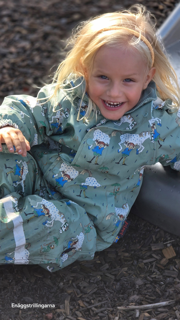 Geggamoja  Vuorellinen Sadeasu Peppi Pitkätossu, Vihreä