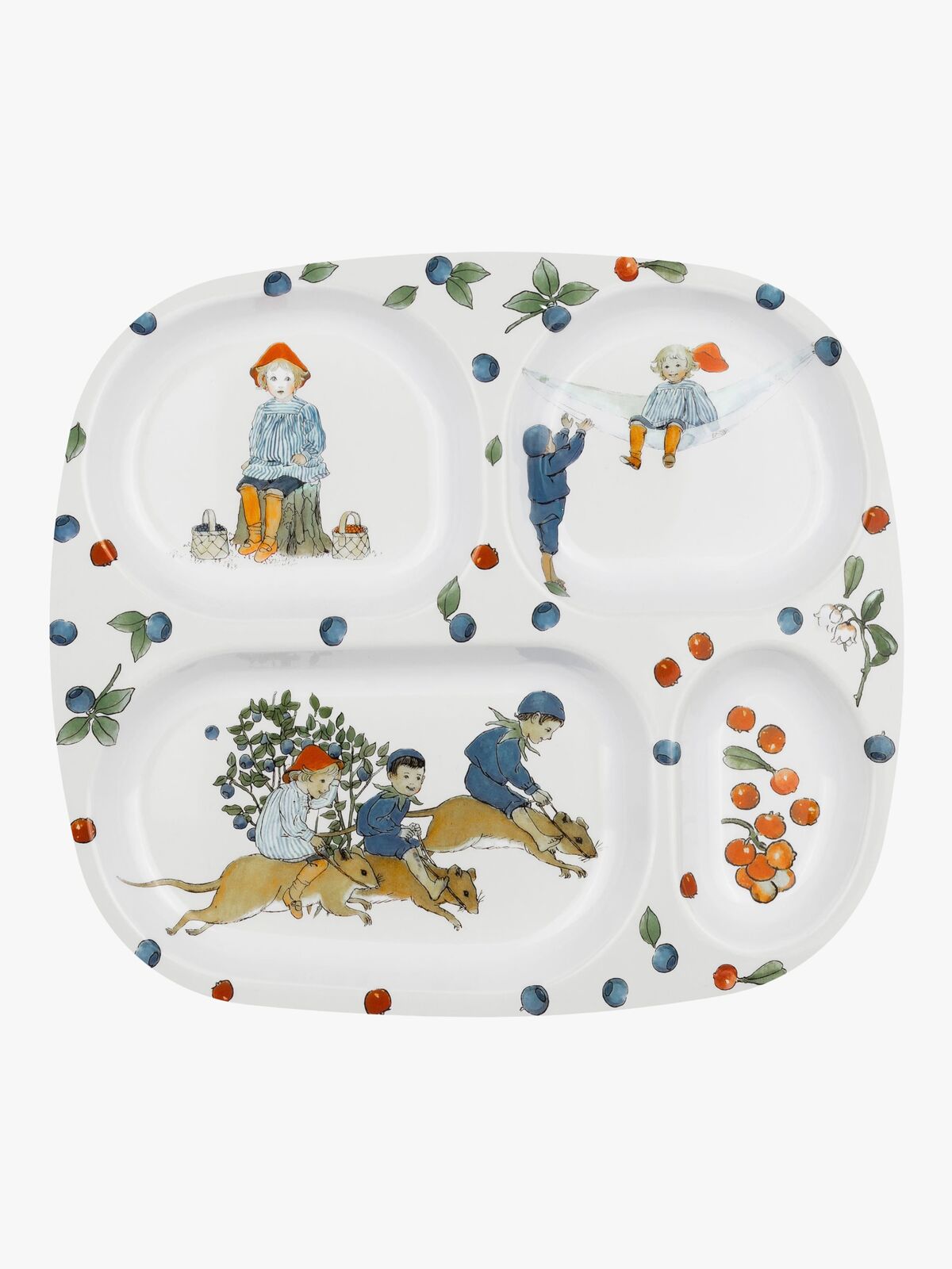 Elsa Beskow Pikku Puten Seikkailu Mustikkametsässä Lautanen + Lokero