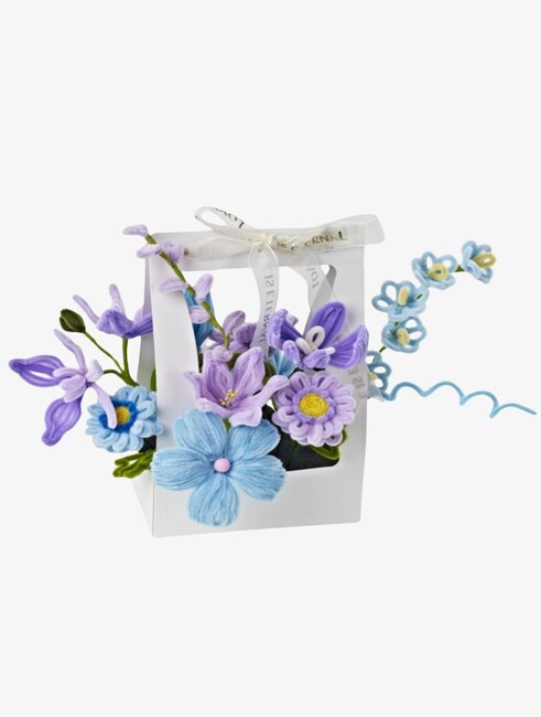 Fippla DIY-setti Kukkakimppu + Piipunrassit 32 Osaa, Violetti