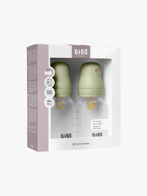BIBS Slow Flow Tuttipullo Lateksi 2-pack 150 ml, Sage