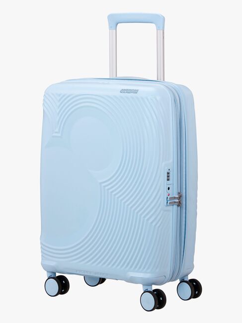 American Tourister Mickey Magic Spinner Matkalaukku 37-44L, Pastel Blue