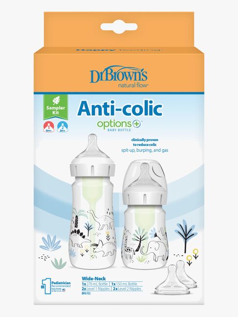Dr. Brown WideNeck Options+ Tuttipullot 150 ml + 270 ml 2-pack, Jungle