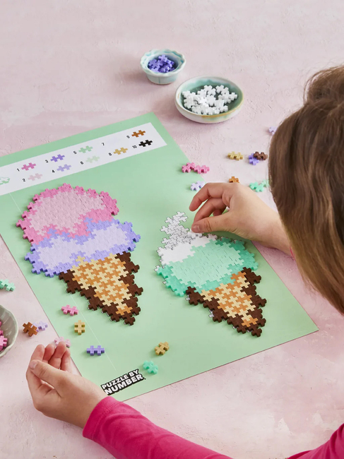 Plus-Plus Puzzle By Number Rakennussarja Jäätelötötteröt 250 Osaa