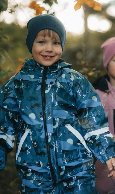 Lindberg Lekhyttan Vuorellinen Sadeasu, Sininen/Musta