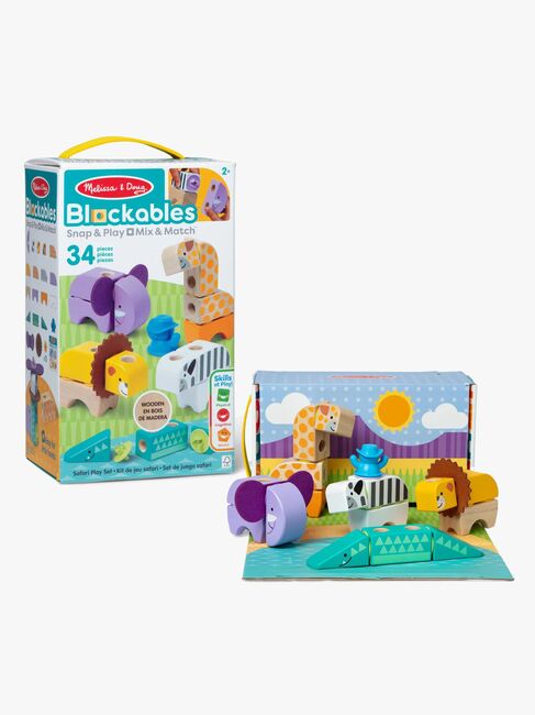 Melissa & Doug Blockables Rakennussarja Safari 34 Osaa