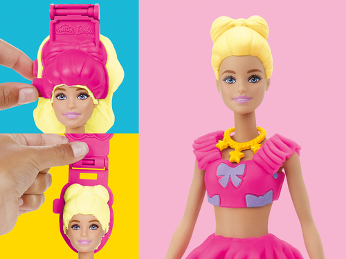 Play-Doh Barbie Muovailuvaha + Nukke Röyhelöt & Rusetit