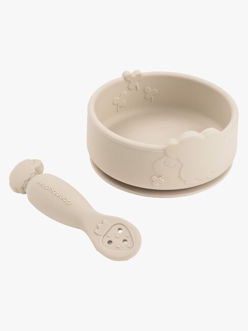 Done By Deer Sheepy Silikoni Ruokailusetti Stick & Stay, Sand