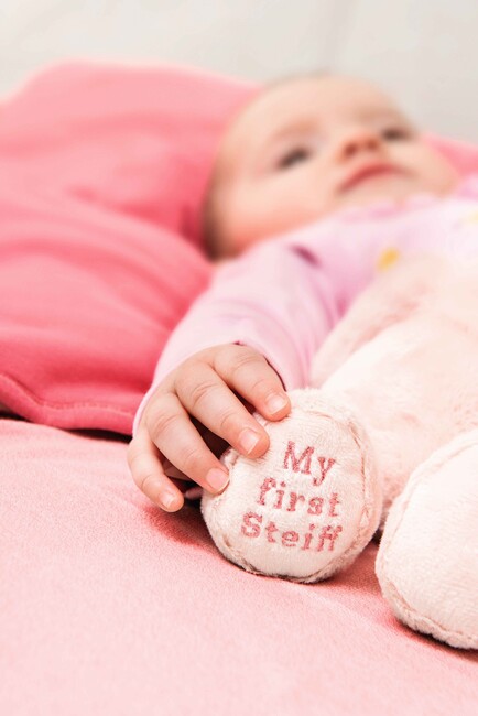 Steiff Pehmolelu Ensimmäinen Pupu Hoppie 26 cm, Vaaleanpunainen