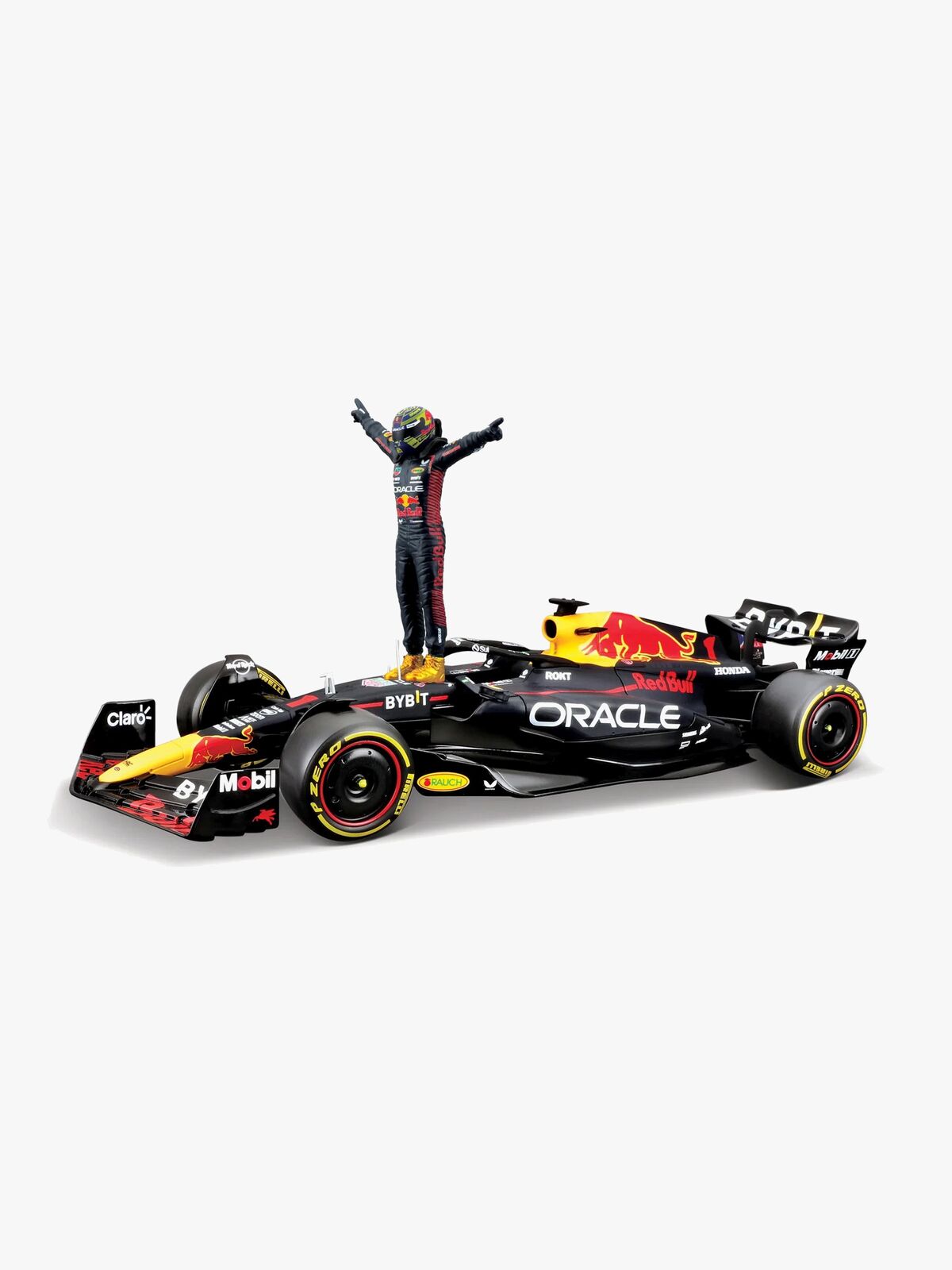 Bburago F1 Red Bull Racing RB19 2023 Leluauto + Verstappen 1:24