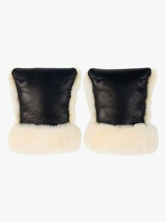 BINIBAMBA Lampaantalja Coated Buggy Kädenlämmitin Vaunuihin, Noir/Milk