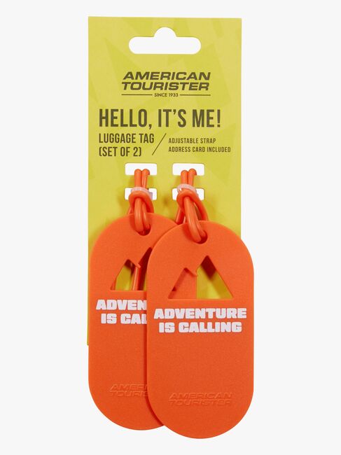 American Tourister Fun Tags Matkalaukun Nimilappu 2-pack, Adventure Is Calling