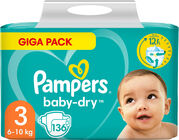 Pampers Baby-Dry Vaipat Koko 3 6–10 kg 136-pack