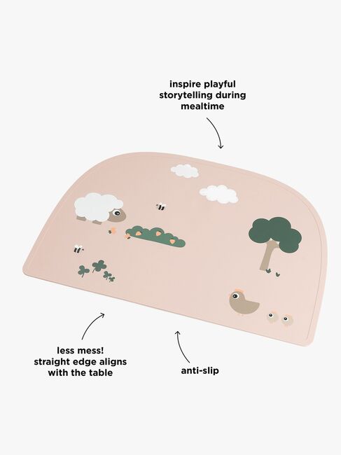 Done By Deer Tiny Farm Ruokailualusta Silikoni, Powder