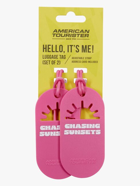 American Tourister Fun Tags Matkalaukun Nimilappu 2-pack, Chasing Sunsets
