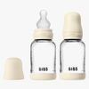 BIBS Slow Flow Lasi Tuttipullo Silikoni 2-pack 120 ml, Ivory