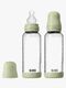 BIBS Medium Flow Lasi Tuttipullo Silikoni 2-pack 240 ml, Sage