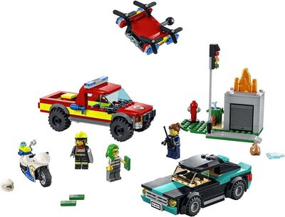 LEGO City 60319 Sammutustehtävä Ja Poliisin Takaa-ajoyksikkö