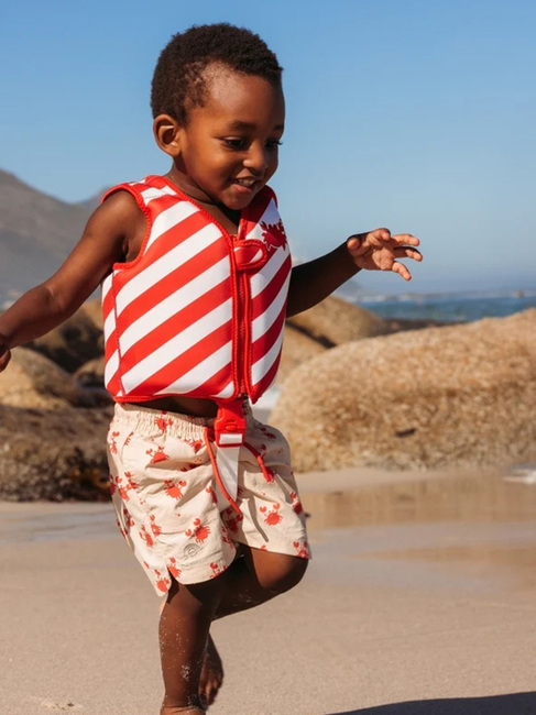 Swim Essentials Uimashortsit, Crabby Red/Beige