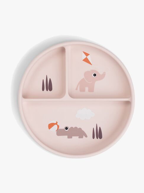 Done By Deer Playground Stick & Stay  Jaettu Silikonilautanen, Powder