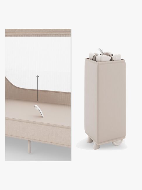 Kinderkraft LEODY UP Matkasänky, Beige