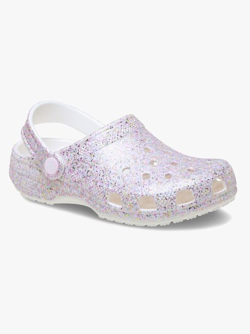 Crocs Classic Fantasy Glitter Pistokkaat, Valkoinen