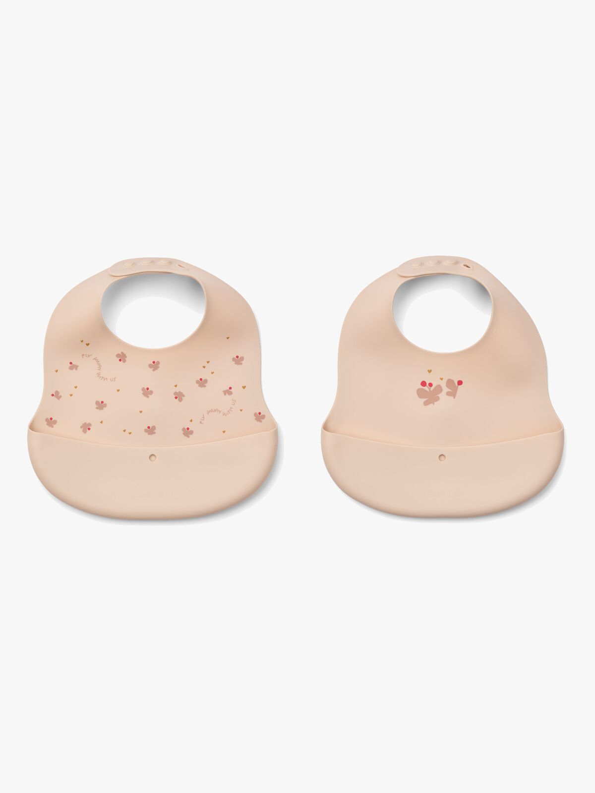 LIEWOOD Ember Kuvioitu Ruokalappu 2-pack, Mini Butterfly/Apple blossom