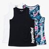 Hyperfied Split Topit, Black/White/Tropical Flower