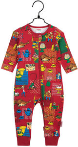 Peppi Pitkätossu Vauvan Pyjama Pasuuna, Punainen