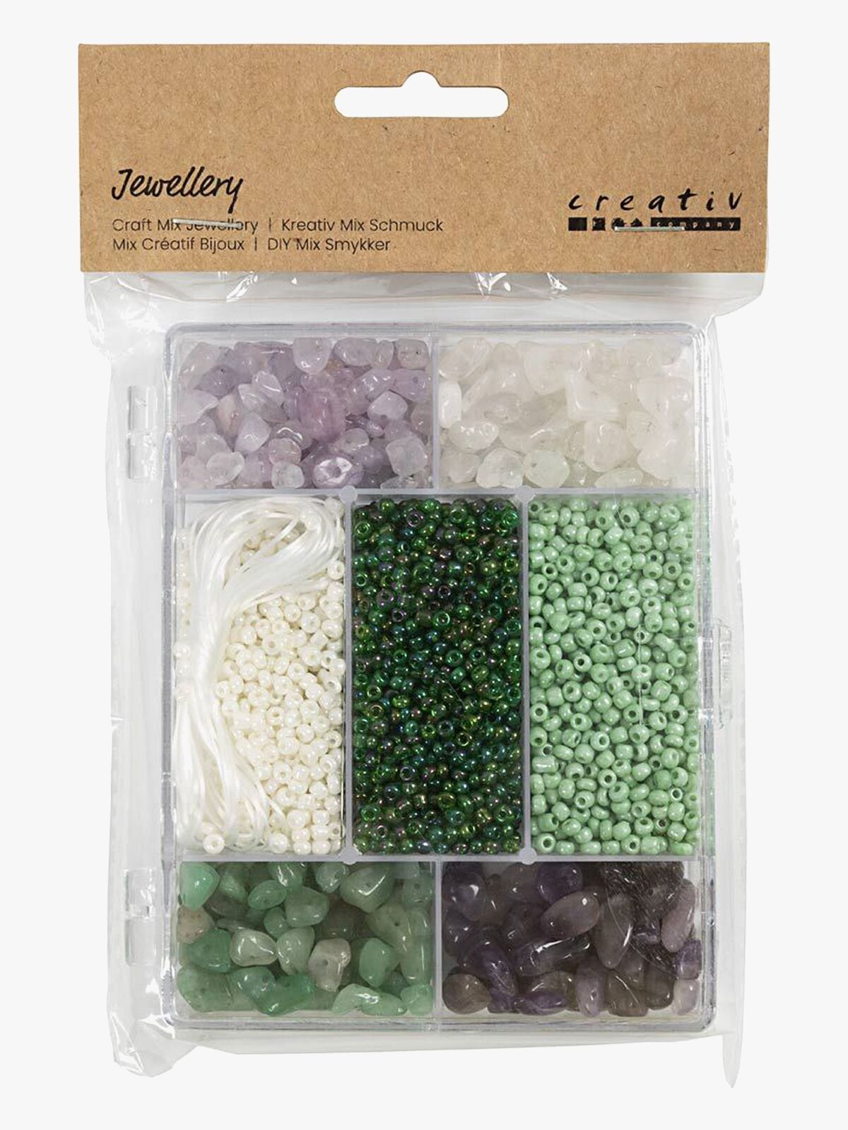 Creativ Company Helmisetti Kristallit, Vihreä/Violetti