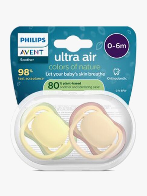 Philips Avent Ultra Air Tutti 0–6 kk 2-pack, Keltainen/Oranssi