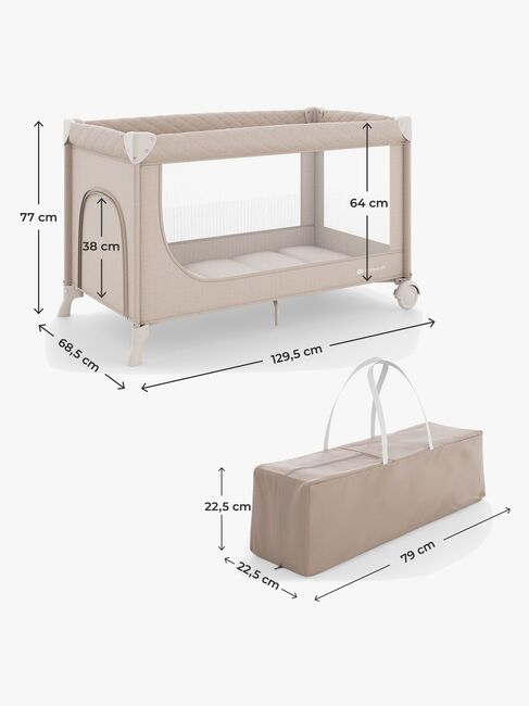 Kinderkraft LEODY UP Matkasänky, Beige