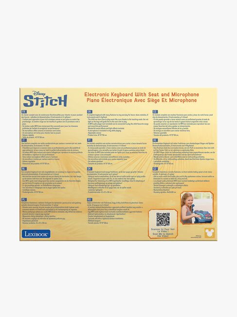 Disney Stitch  Elektroninen Kosketinsoitin + Jakkara