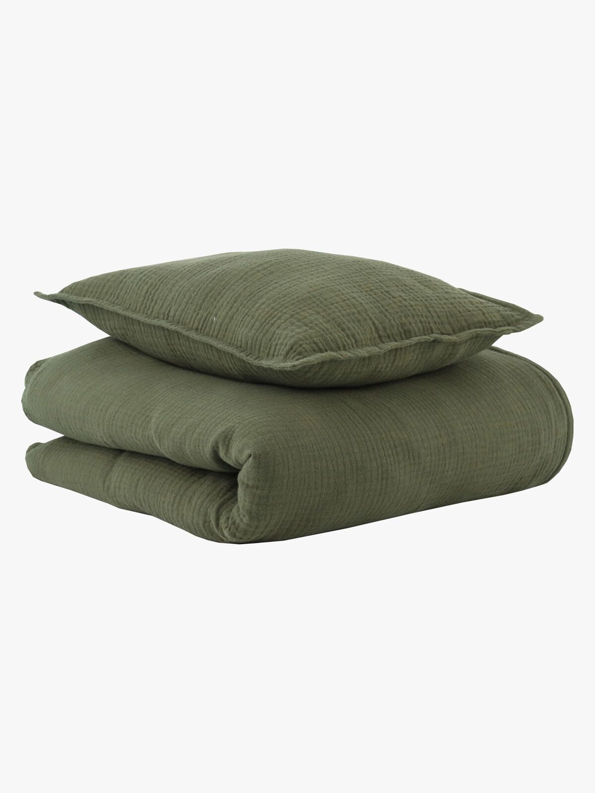 Oh, Poppy! Vega Musliini Pussilakanasetti Pinnasänkyyn 70x80, Forest Green