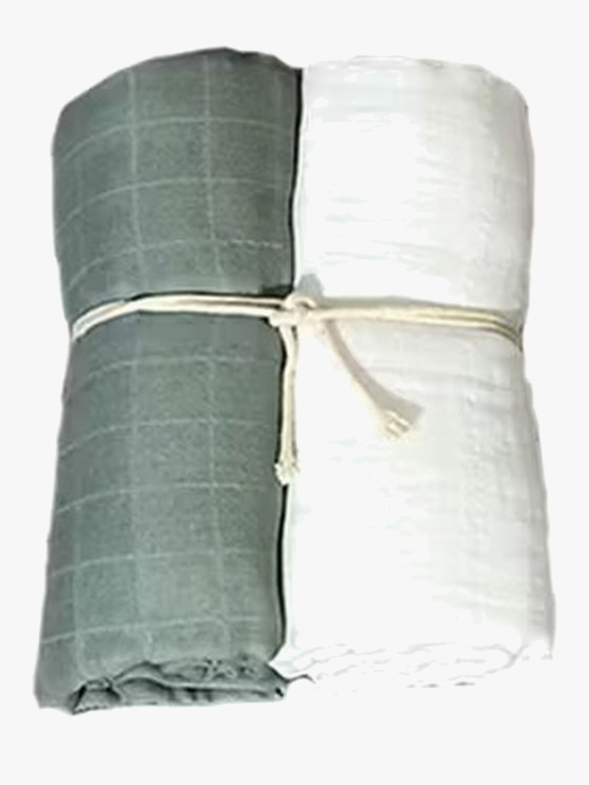 Mini Dreams Musliiniviltti 2-pack, Green Sand