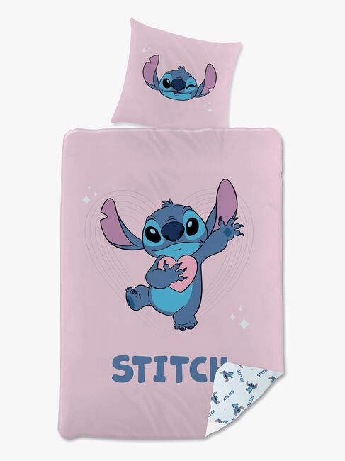 Disney Stitch Pussilakanasetti 140x200, Vaaleanpunainen