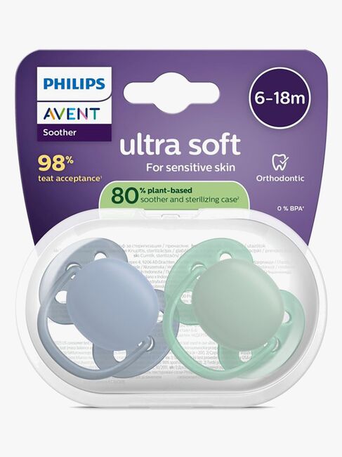 Philips Avent Ultra Soft Tutti 6–18 kk 2-pack, Harmaa/Vihreä