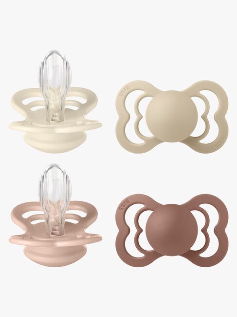 BIBS Supreme Tutti 4-pack Silikoni Koko 2, Ivory/Vanilla/Blush/Woodchuck