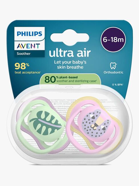 Philips Avent Ultra Air Tutti 6–18 kk 2-pack, Pinkki/Vihreä