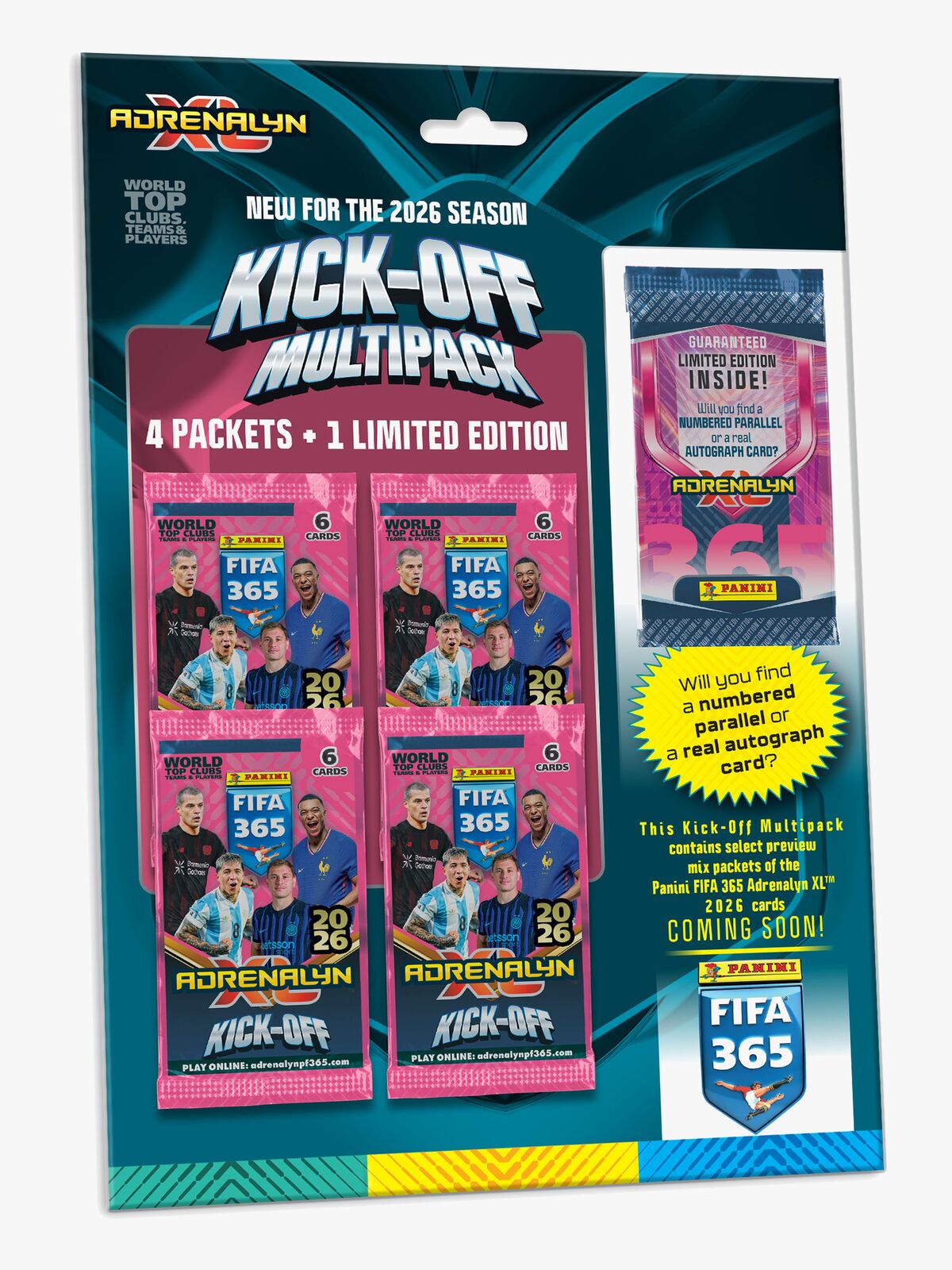 Panini FIFA 365 Adrenxl Keräilykortit 2026 Kick-Off Pack