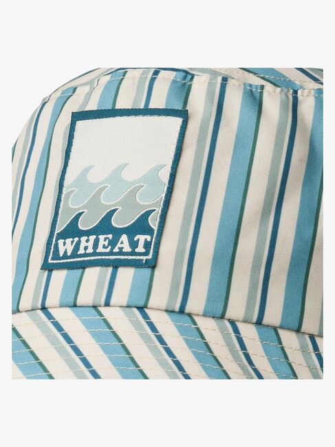 Wheat Tilo Badge Kalastajahattu, Aqua Stripe