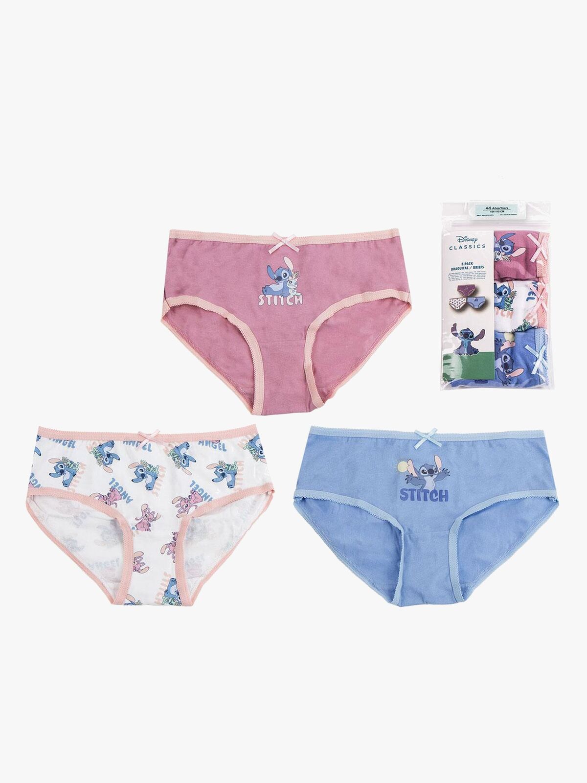 Disney Lilo & Stitch Alushousut 3-pack